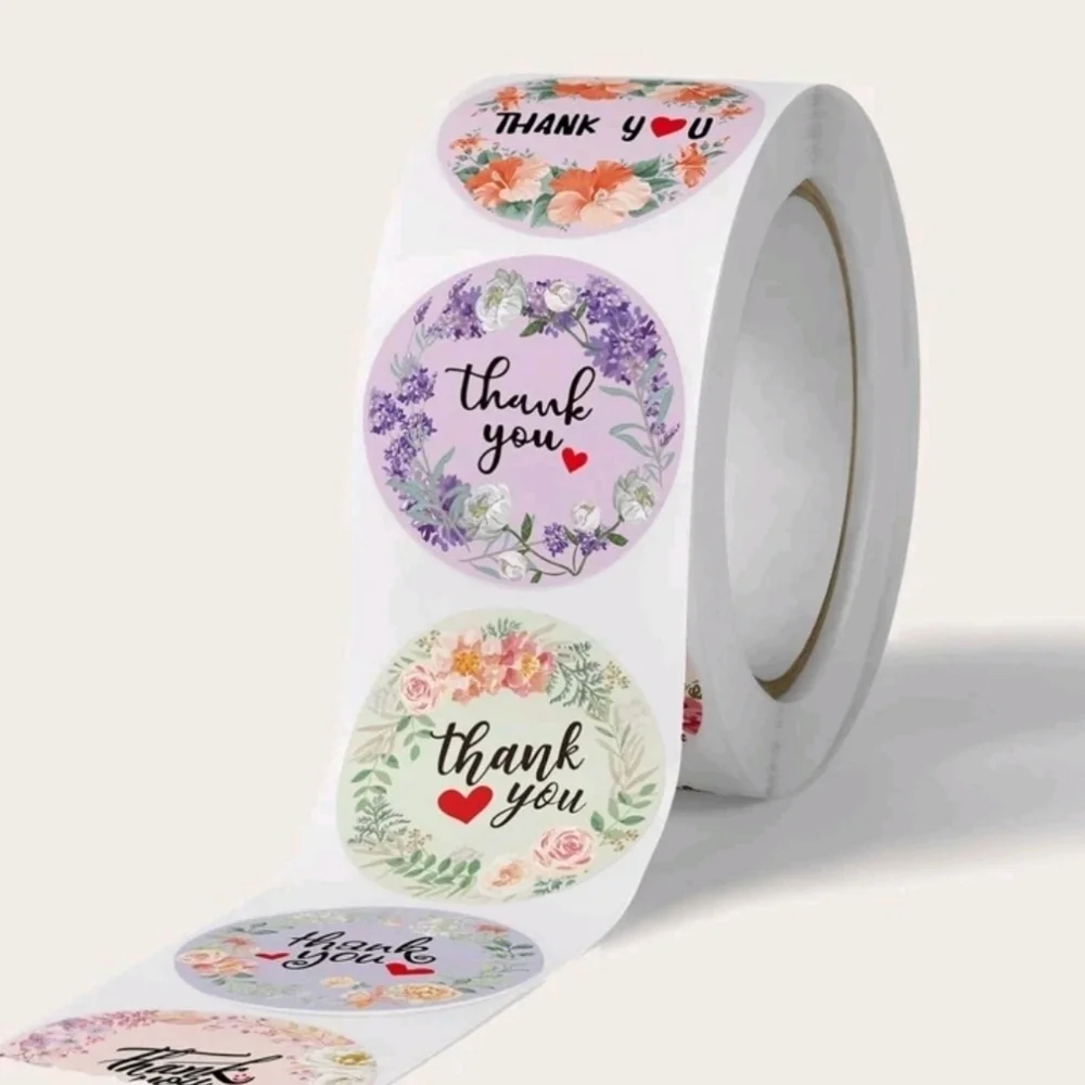 🔹️1,000 1 inch  mystery thank you stickers (2 rolls 500 each)